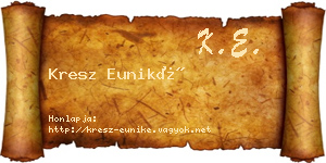 Kresz Euniké névjegykártya